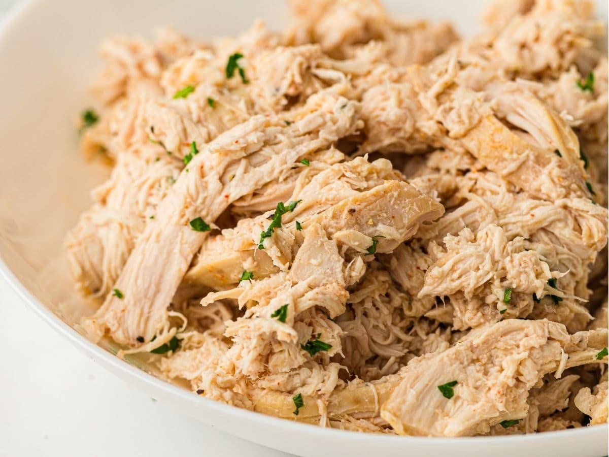 Simple Crockpot chicken for meal prep
