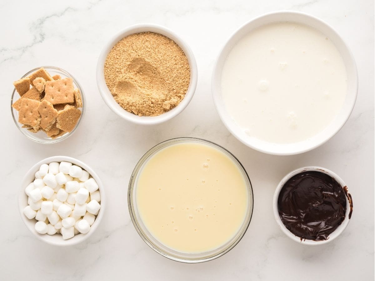 No churn s’mores ice cream ingredients