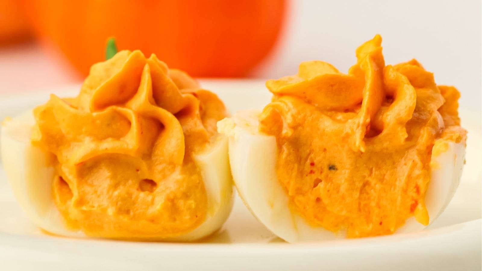 Creamy pumpkin deviled eggs for autumn gatherings