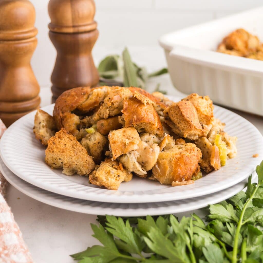 Brown butter French bread stuffing