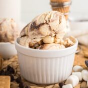 Creamy no churn s’mores ice cream