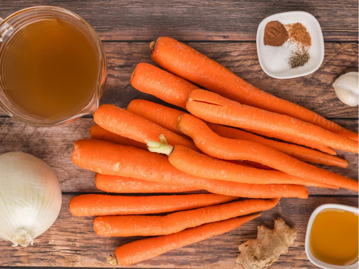 Carrot ginger soup ingredients