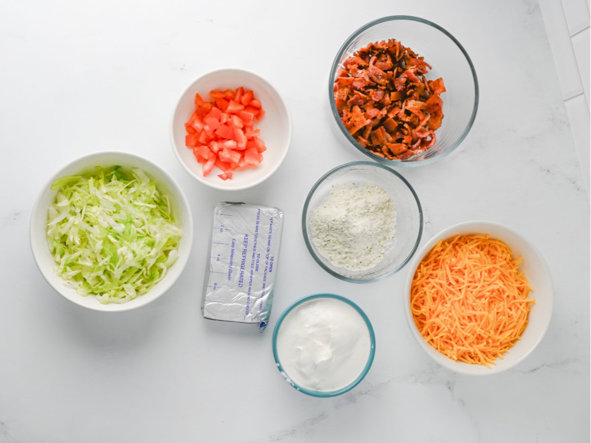 Easy BLT dip ingredients