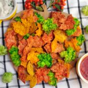 Leaf shaped tortilla chips
