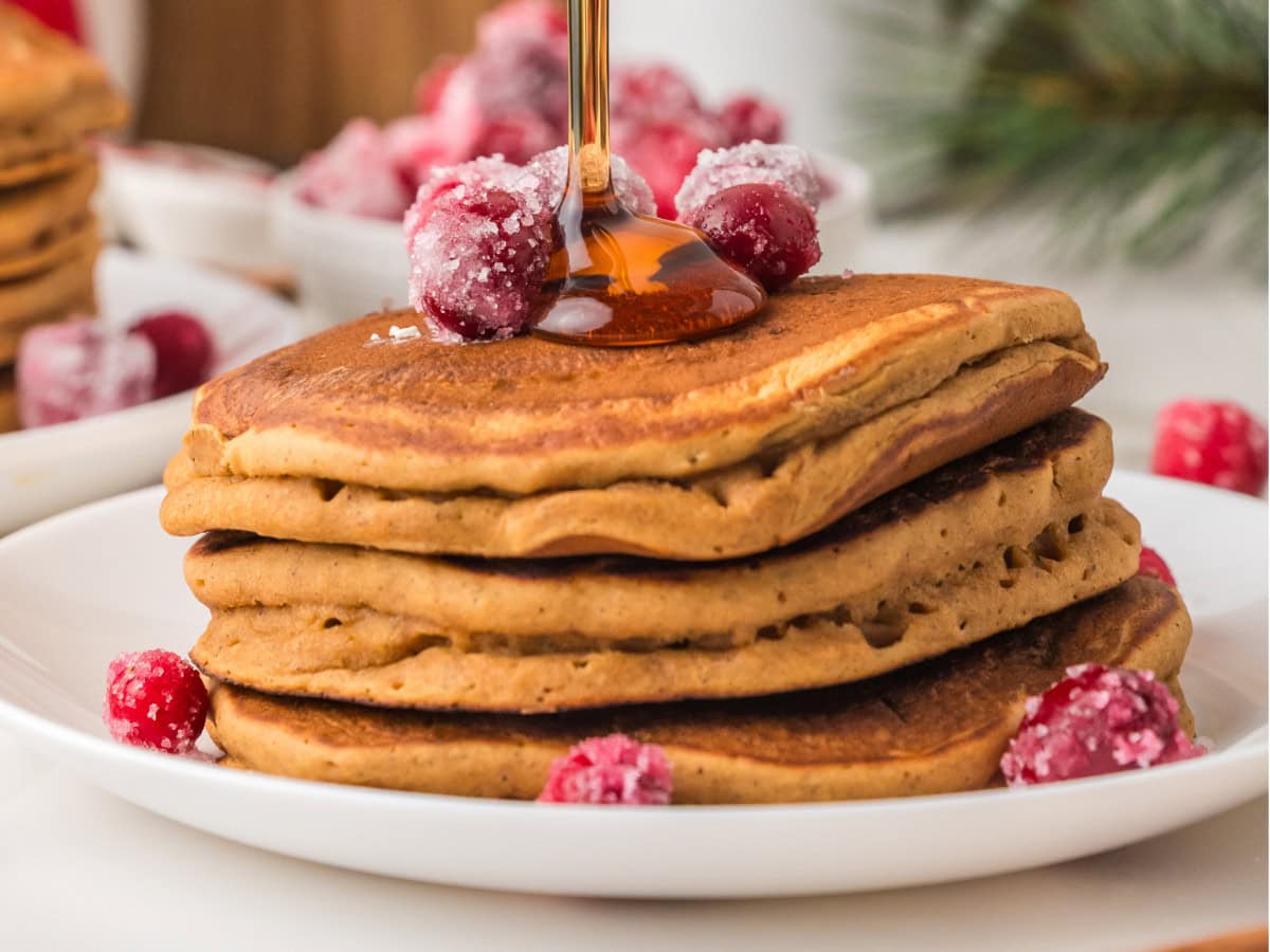 Homemade gingerbread pancakes