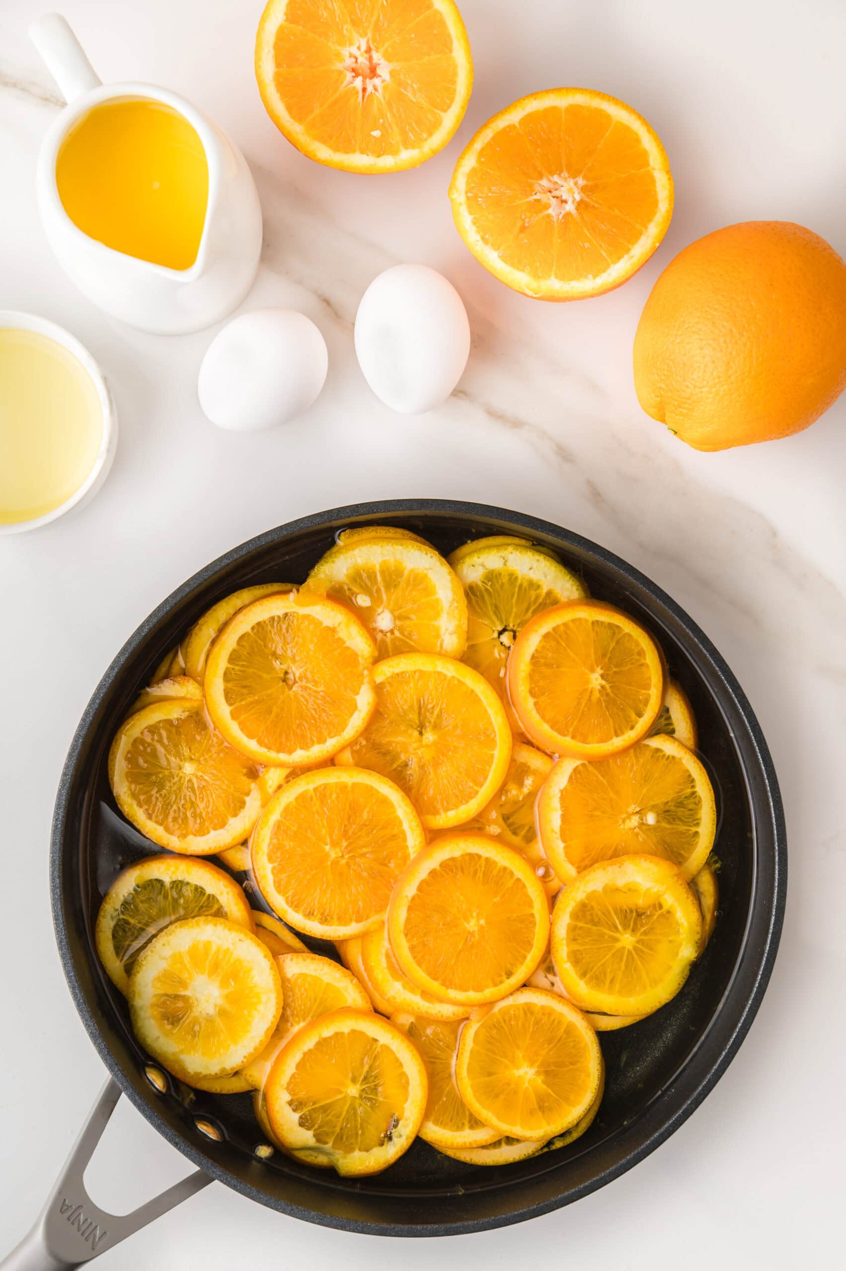 Candied orange upside down cake