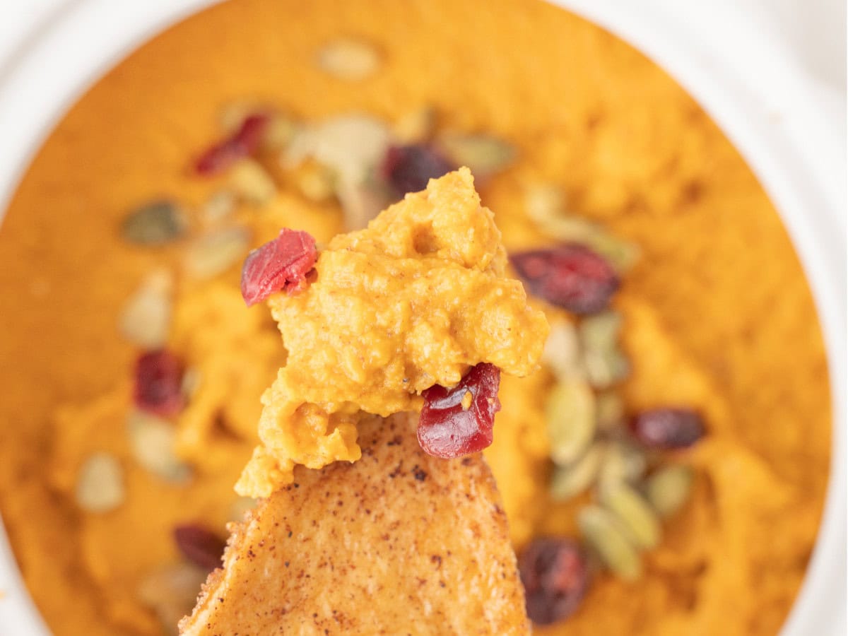 Smooth pumpkin hummus