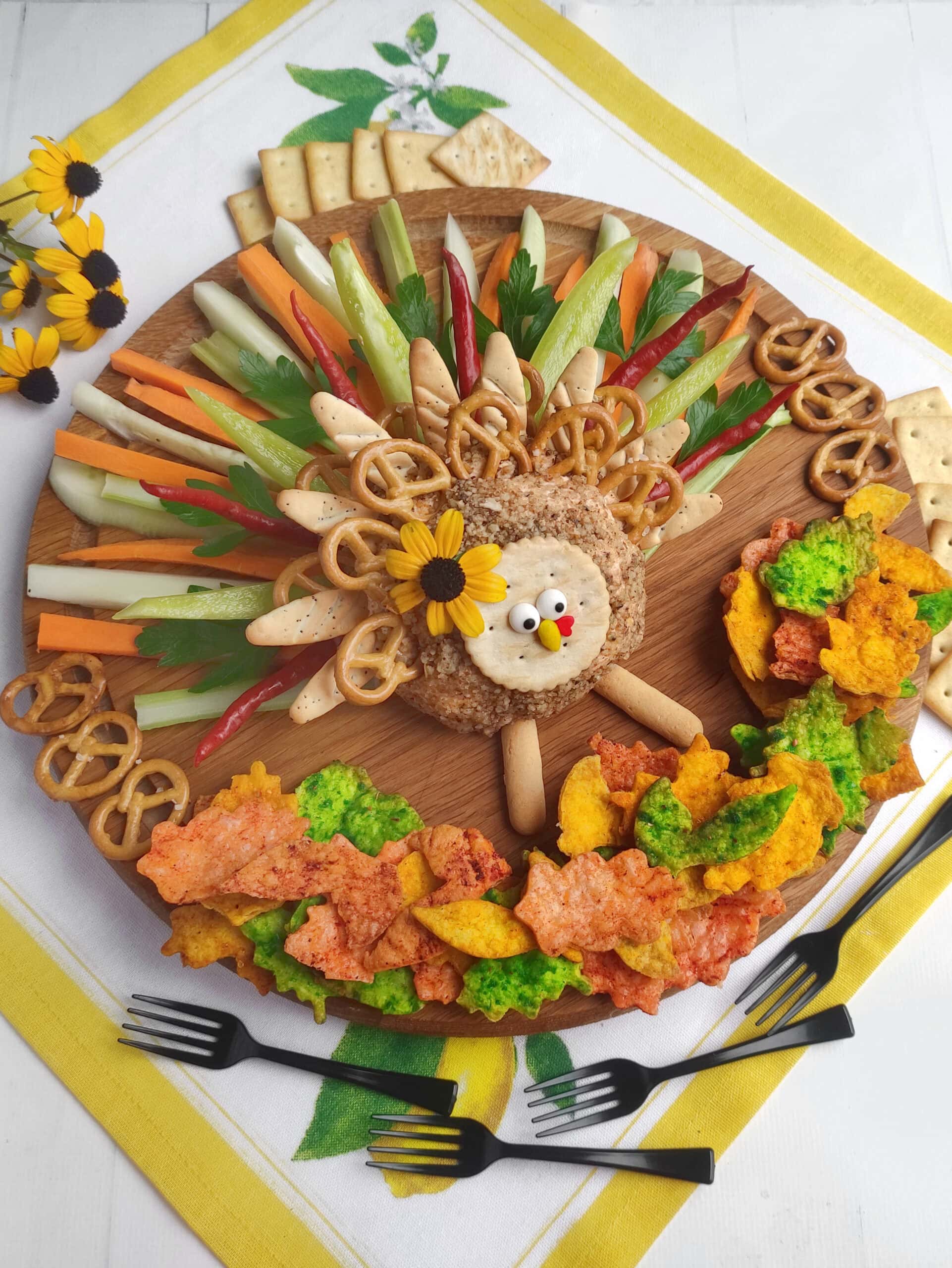 Turkey cheese ball assembled