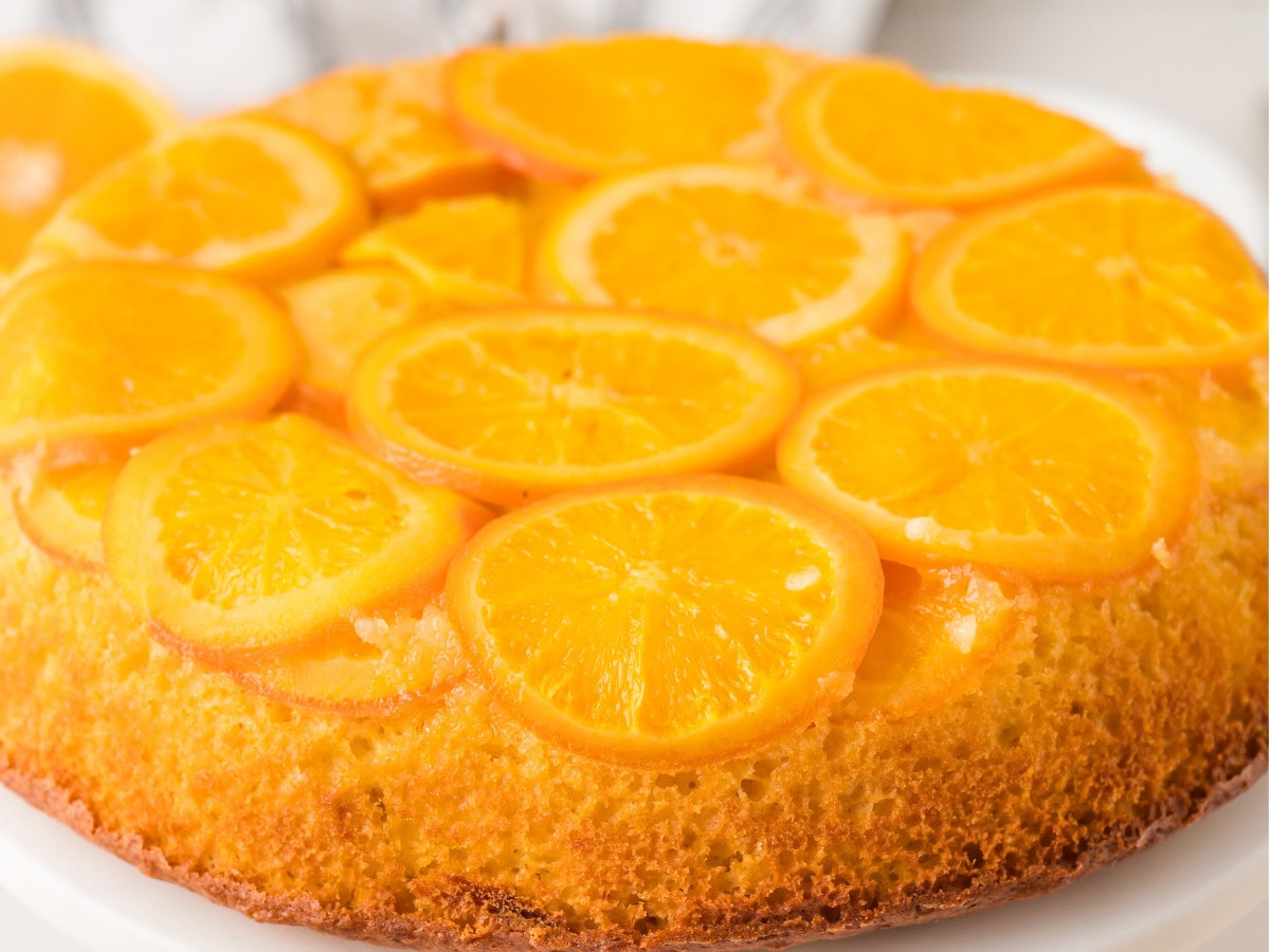 Moist orange cake batter