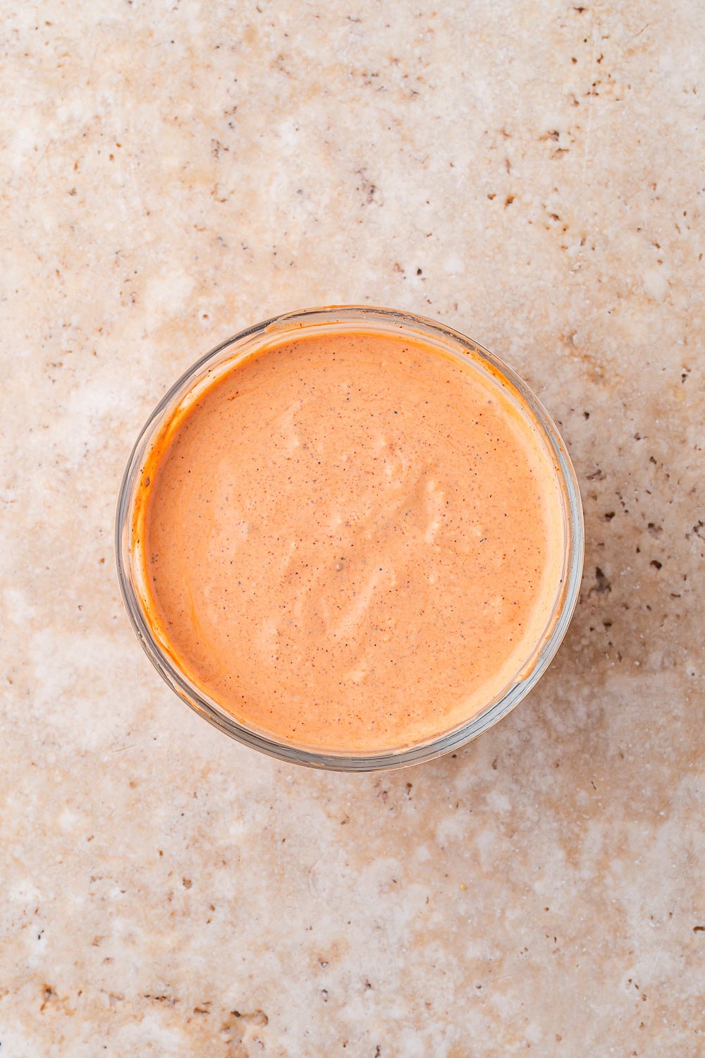 Creamy buffalo chicken salad dressing with spicy sauce