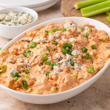 Buffalo chicken salad with creamy spicy sauce