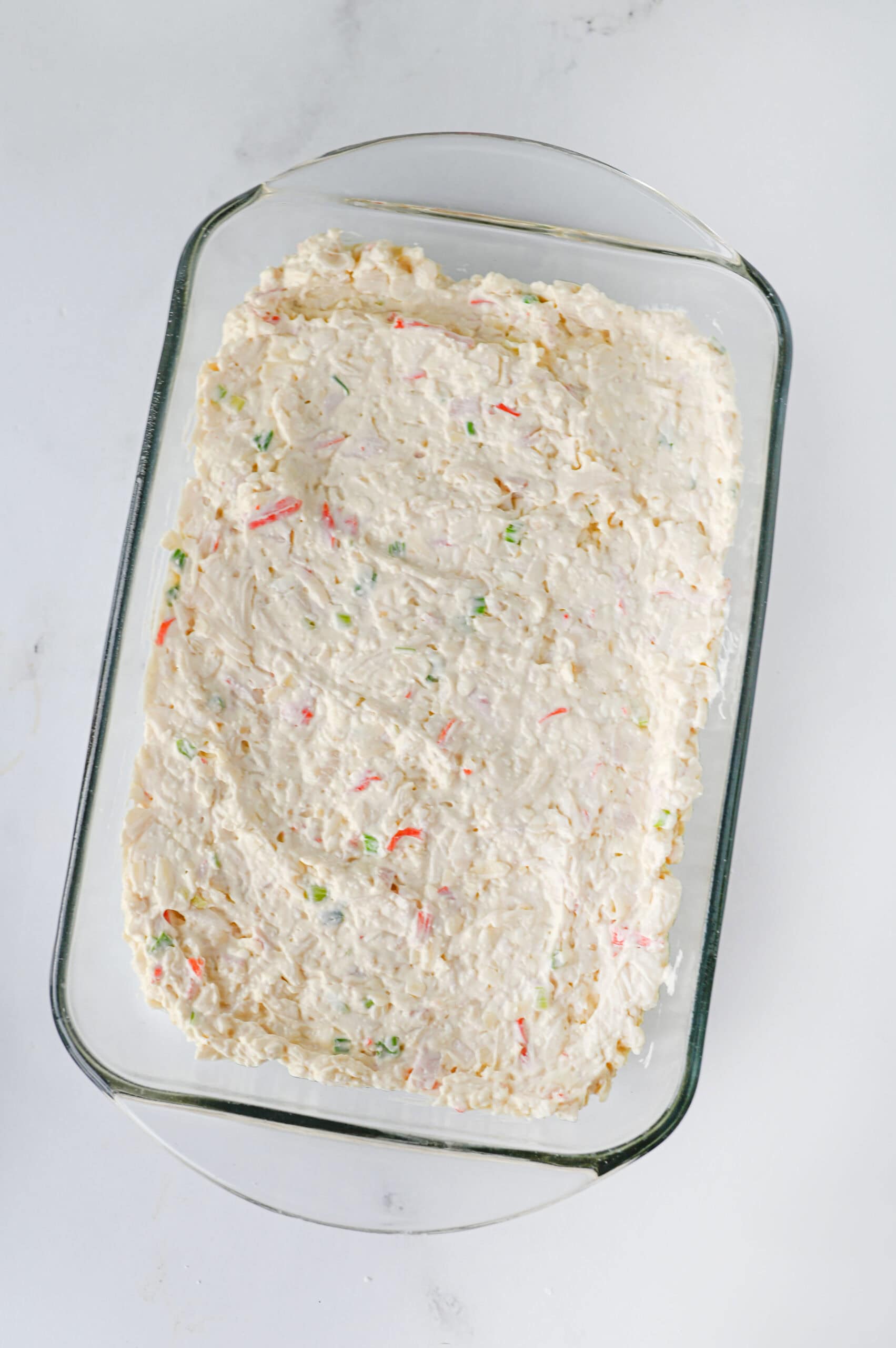 Crab rangoon dip ready for baking