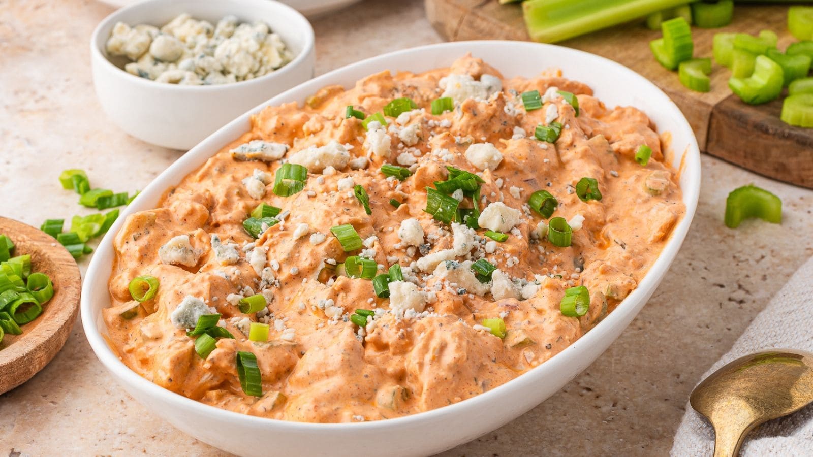 Easy buffalo chicken salad for a quick lunch