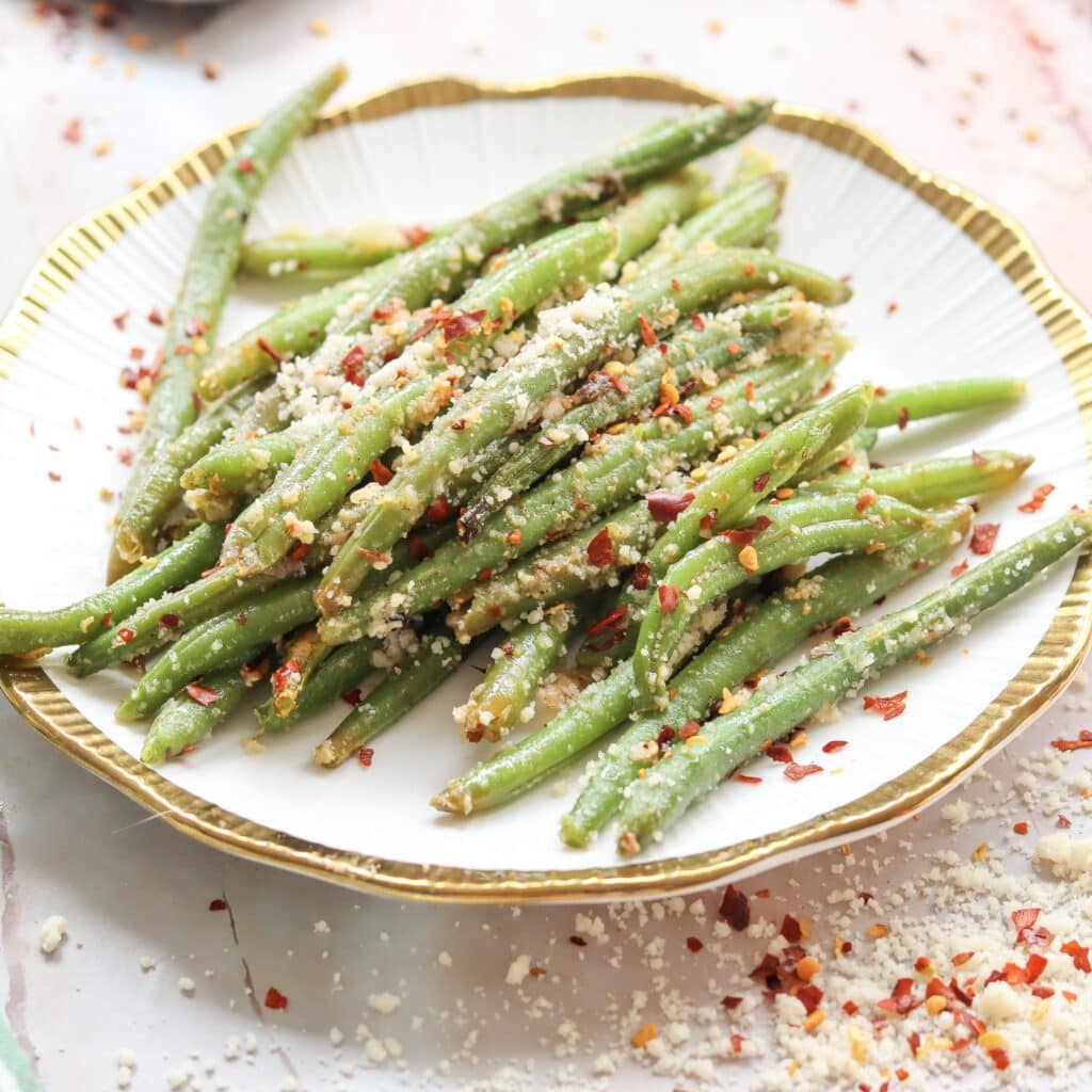 Simple Parmesan green beans for weeknight dinners