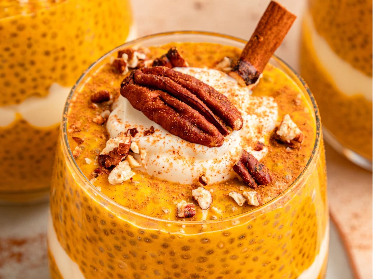 Make ahead pumpkin chia pudding with warm spices