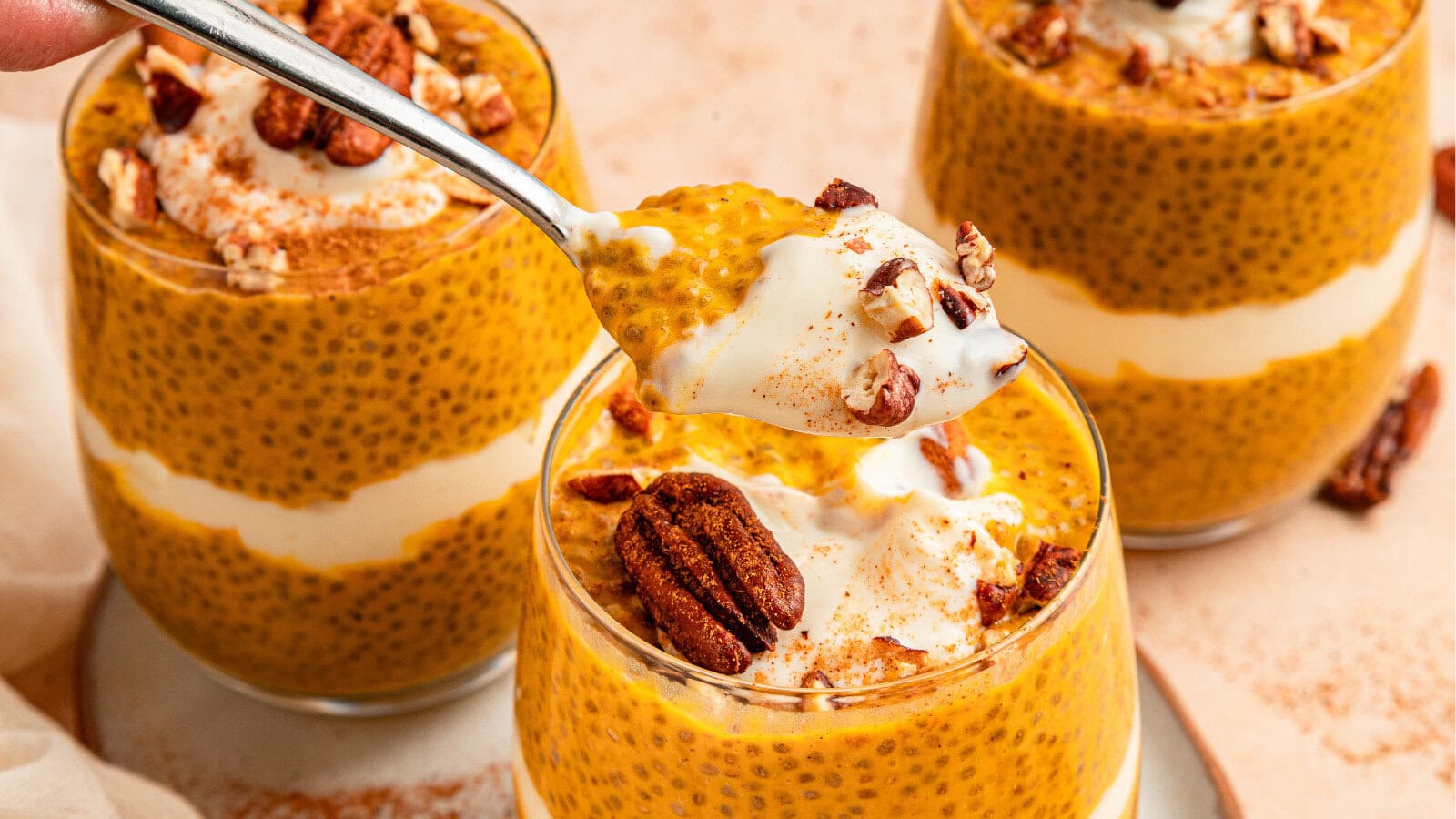 Easy pumpkin spice chia seed pudding