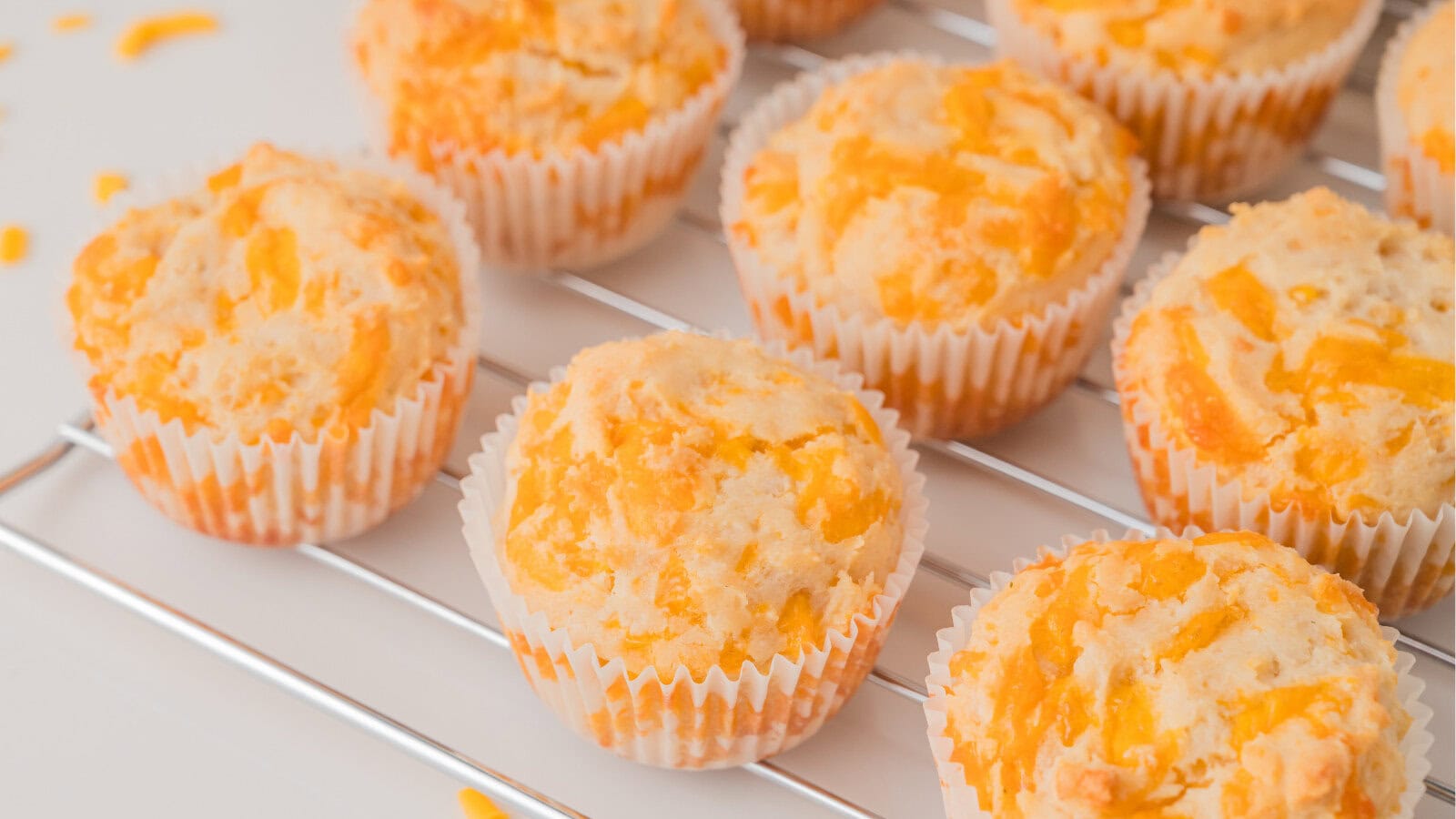 Simple cheese muffins with rich cheddar flavor